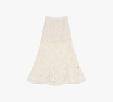 Embroidered Lace Panel Tee & Sheer Maxi Skirt Set - COPPING THREADS - LulusMiracle